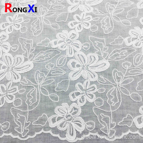 Solid Color Fabric Cotton Eyelet Fabric with Backbone Line for Clothing Supplier